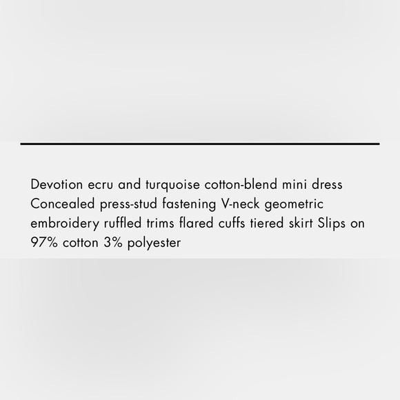 Devotion Twins Embroidered Ella Tunic Dress Green Size XS NWT - Picture 9 of 9